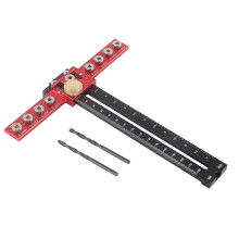 Durable and Long-Lasting Cabinet Hardware Jig for Woodworking Marking Tool Adjustable Drill Guide Easy to Carry Accurate Measuring Aluminum Alloy