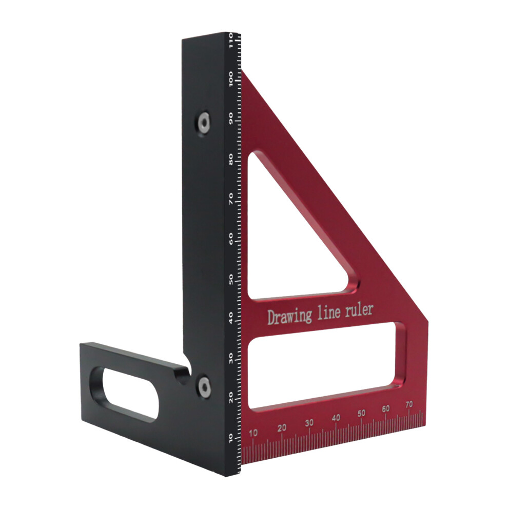 3D Measuring Ruler Aluminum Alloy Woodworking Square Protractor High Precision45degree Positioning Rust Resistant Clear Metric Scale Ergonomic 9489952708430