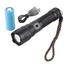USB újratölthető, 5 üzemmódú zseblámpa, taktikai, nagy fényerejű, újratölthető zseblámpa, IPX7 vízálló, nagy fényerejű vészjelző