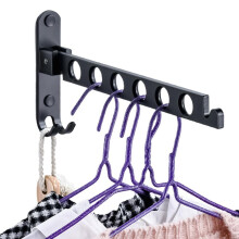 Cintre gain de place, support mural facile à installer pour chambres et placards, étendoir à linge pliable avec support de séchage en acier