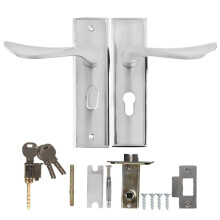 Aluminum Alloy Interior Door Handle Lock With Wear Resistant Surface Featuring Silent Operation And Thumb Turn Mechanism Reversible Handle Lever