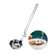 Restaurant-Grade Soup Spoon, Curved Handle Serving Spoon With Elegant Design, Premium Stainless Steel Ensures Superior Quality And Durability,