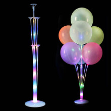 Feestdecoraties, decoratieve ballonhouders: herbruikbare ballonhouders met ledverlichting, transparant ontwerp voor evenementdecoratie op bruiloften.