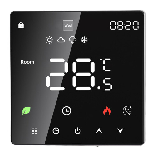 Underfloor Heating Thermostat With App Control, Smart Programmable Touch Screen Temperature Controller Wi Fi Voice Control Energy Saving For Home 1