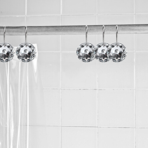 Curtain Hooks Shower Hooks Rhinestone 12pcs 6.2x5cm 2