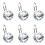 Curtain Hooks Shower Hooks Rhinestone 12pcs 6.2x5cm 8