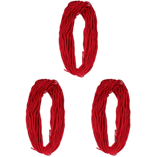 3Rolls Red DIY Craft Rope Woven Bag Thread Handmade Cotton Cord 1