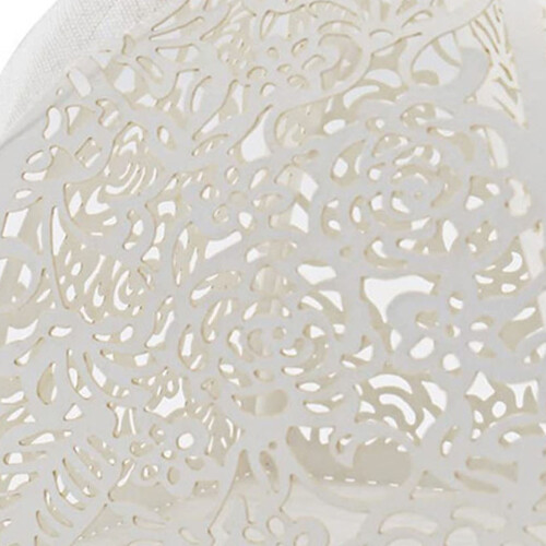 50pcs Pearl White Laser Cut Romantic Candy Boxes for Weddings 2