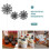 Black Spider Web Cake Toppers Paper 12 pcs 4