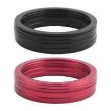 10 Pieces Bike 7 8 9 10 11 Speed Cassette Steering Wheel Hub Spacers 1mm 1.5mm 2mm 2.5mm 3mm Crank Washer (Black, Red)