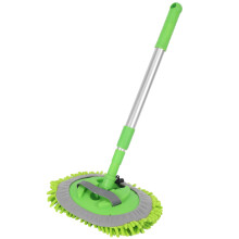 Guanto Da Mop 2 in 1 per Autolavaggio con Manico Lungo, Prolunga in Microfibra per Lavaggio Auto in Ciniglia in Microfibra, Asta 24-46 Pollici,