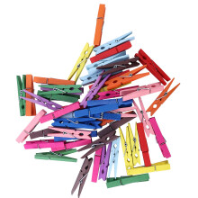 3 Pollici di Grandi Dimensioni Colorati Mollette di Legno Naturale, Un Insieme di 50 Pin, Colori Assortiti