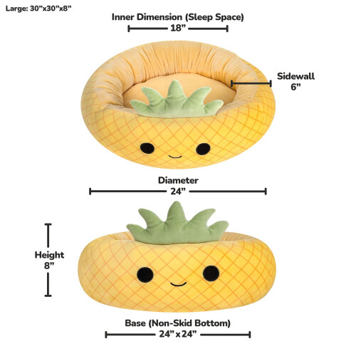 Squishmallows Haustierbett Maui Die Ananas, 75 cm 1