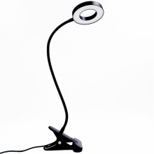 48 LED Desk Lamp Clip Desk Lamp 360Flexible Reading Table Light Eye-Caring USB Clamp Lamp for Bed Desk Workbench-A