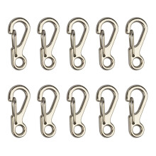 Alloy Carabiner Clip Tiny Spring Snap Hook Carabiners for Backpack Keychains Accessories(Silver)
