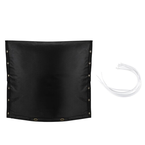 Backflow Preventer Cover Insulated for Pipes with Aluminum Foil, Backflow Insulation Cover with Cable Ties Black