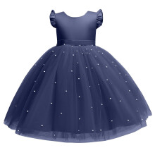 Småbørnspiger Tutu Sommerkjole Flæseærmer Fødselsdagsfestkjoler Børn Prinsesse Kommunionskjole Brudepige Bryllup Gallakjole 8-9 år