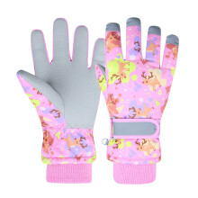 Vandtætte vinterhandsker til børn Varme snehandsker Drenge Piger Skihandsker Småbørnsvanter Vindtætte Pink 9-13 år