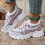 Γυναικεία αθλητικά παπούτσια Willtoo Chunky Knit Mesh Y2K, ελαφριά, μαλακή σόλα για περπάτημα, 1