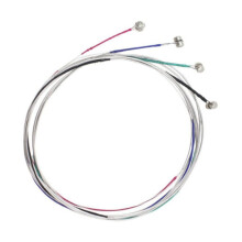 set di corde per violino 4/4, set universale, corde classiche argentate con anima in acciaio e testa a sfera nichelata per strumenti a violino