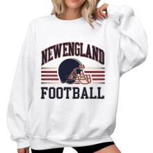 Felpa da donna New England per le partite | Pullover comodo e dall'aspetto vintage, effetto invecchiato, perfetto per le giornate di partita.