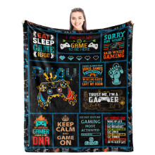 Couverture polaire pour salle de jeux vidéo, pour hommes, femmes, garçons et filles, 50 x 60 pouces