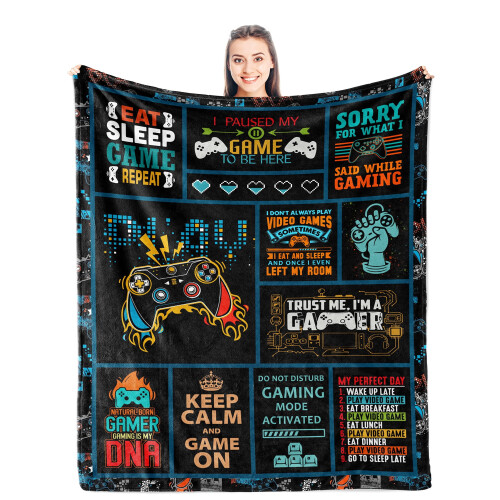 Κουβέρτα Fleece για Gaming Room για Άνδρες, Γυναίκες, Αγόρια, Κορίτσια 50x60