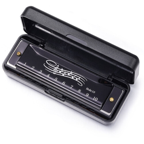 Harmonica10Holes Φυσαρμόνικα Blues Deluxe για Όργανο, Κλειδί Ντο για Αρχάριους, Ενήλικες,