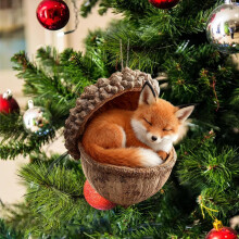 Tier-Weihnachtsbaumschmuck 2025, Waldtier-Weihnachtsdeko für den Baum, personalisierte Geschenkideen, 10 cm / 4 Zoll – kompatibel mit