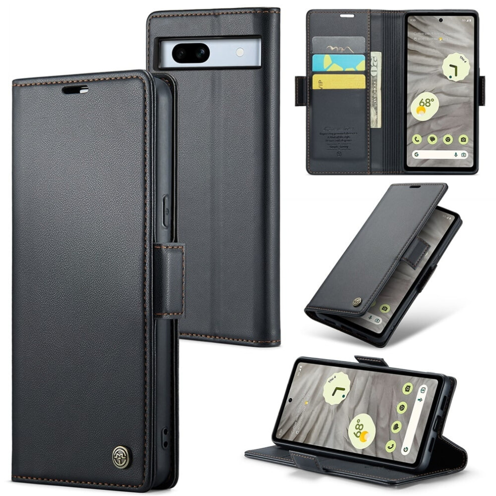 Caseme Leather Wallet Case For Google Pixel 7A Â Rfid Blocking, Magnetic Clasp, Kickstand, Compatible With Google Pixel 7A 9340959366071