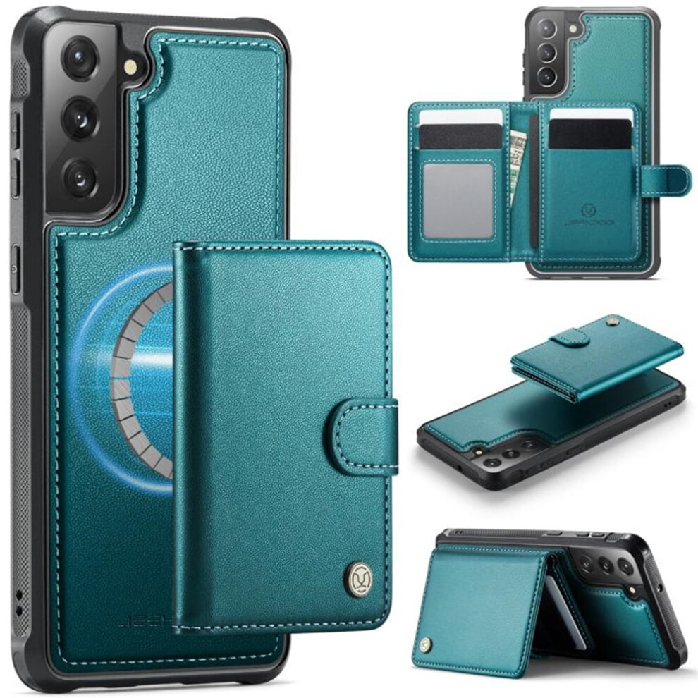 Jeehood Rfid-Blocking Magsafe Case For Samsung Galaxy S21+ 5G Â Detachable 2-In-1 Wallet, Pu Leather, Kickstand, Blue 9193271103622