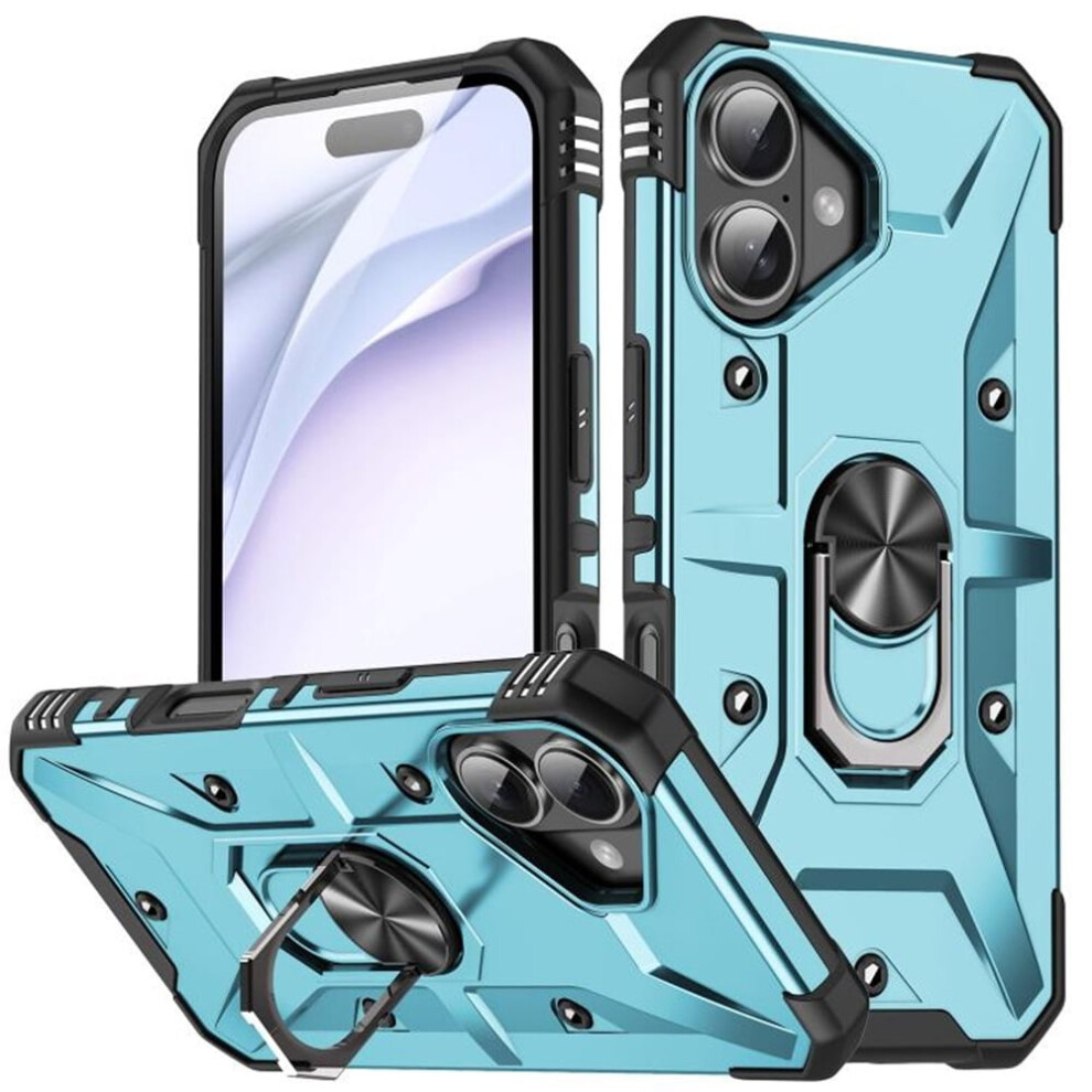 Military-Grade Shockproof Magnetic Stand Case For Iphone 17, Light Blue 9340959367344
