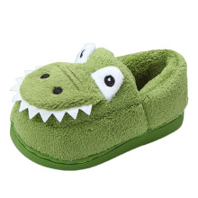 Toddler Slippers – Cute Cartoon Animal Shape, Warm & Soft, Flat Bottom, Lightweight, Solid Color, for Boys & Girls, Autumn/Winter, Compatible with