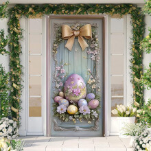 Ostergardinen mit Hasen- und Eiermotiv – Sichtschutzvorhang für den Frühling, Raumteiler für Schlaf-/Wohnzimmer, Ostergeschenk für Frauen und