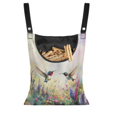 Hummingbird Hanging Flower Storage Organizer with Snap Buttons – Compatible with Pantry, Laundry & Clothespin Bags