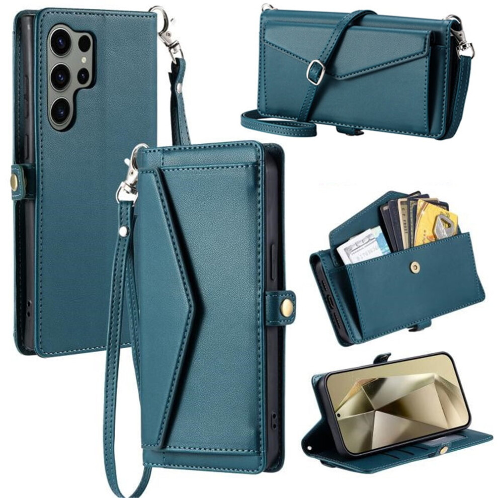 Samsung Galaxy S24 Fe 5G Pu Leather Flip Case Green 937196974832