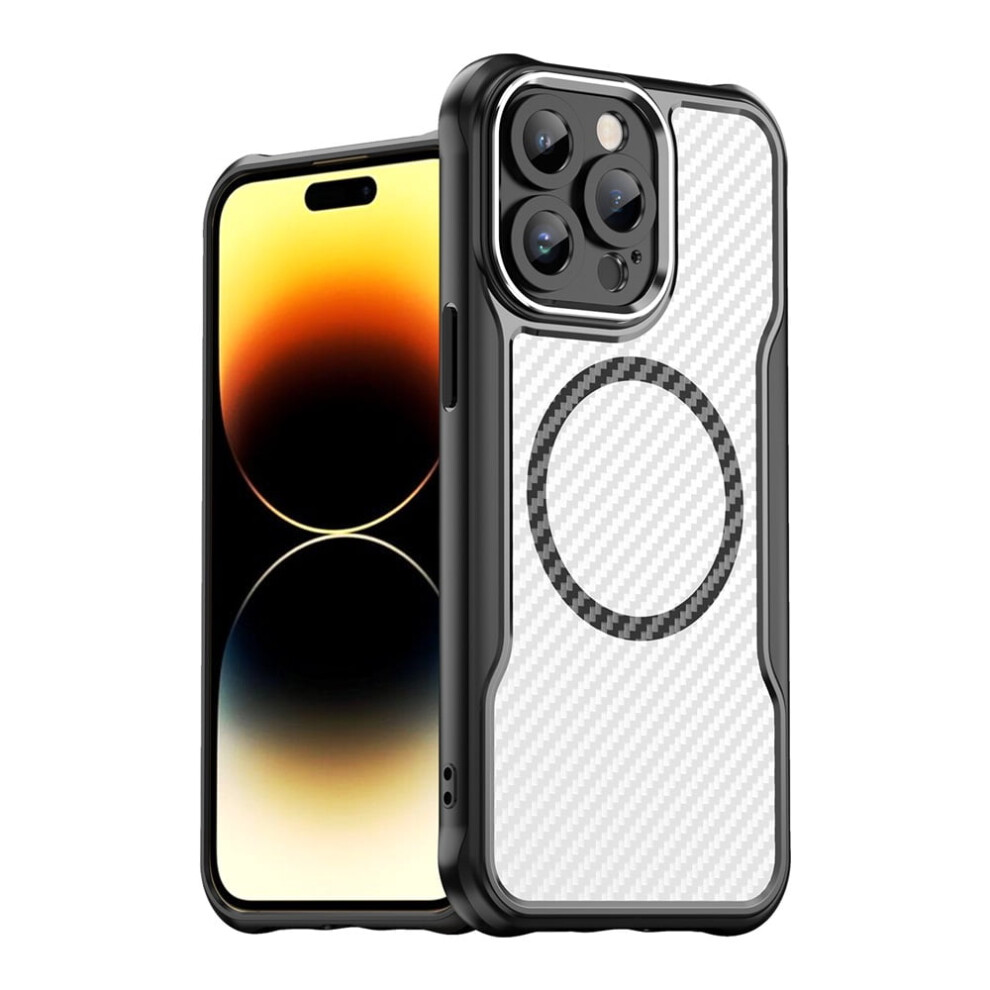Carbon Fiber Magnetic Case For Iphone 14 Pro Max Black 937196975303