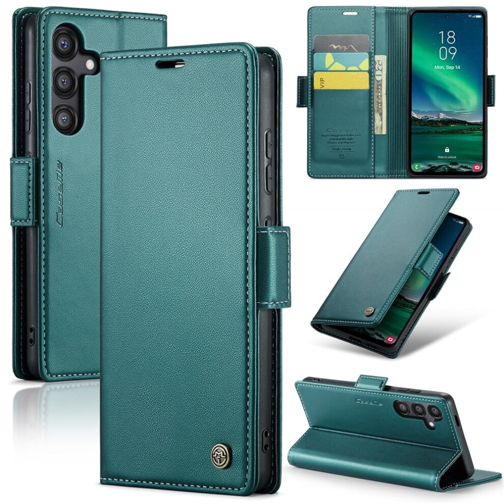 Caseme Leather Wallet Case For Compatible With Samsung Galaxy S24 Fe Â Rfid Blocking, Magnetic Clasp, Kickstand, Card Holder 9340959369034