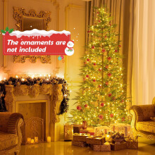 36" Pre-Lit Christmas Tree – Warm White LED, Stand Included, Indoor/Office Decor, Compatible with Home Party & Living Room