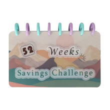 52-Week Money Saving Challenge Book & 5-Piece Savings Envelopes – Compatible with Cash Challenge