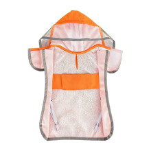 Dog Raincoat Transparent Hood Reflective Trim Adjustable