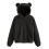 Fleece-hættetrøje til piger, 4-15 år, ensfarvet pullover med 2