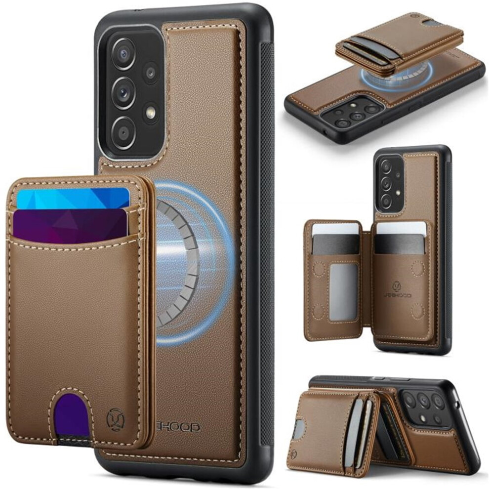 Jeehood Samsung Galaxy A33 5G Case Rfid Blocking Pu Brown 939152684335