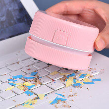 Desktop Vacuum Cleaner, Mini Desktop Duster Computer Keyboard Car Vacuum Cleaner, Gift Suitable for Home School office USB Rechargeable