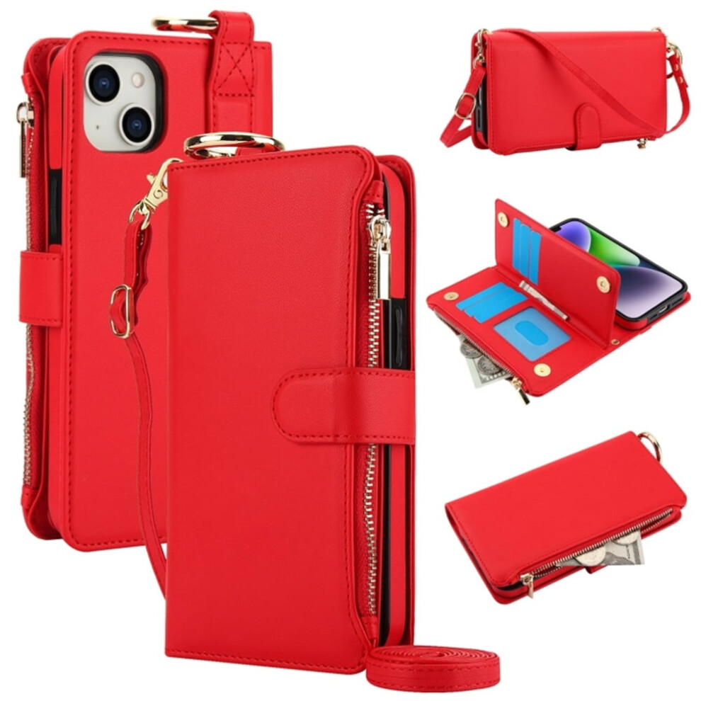 Rfid-Blocking Magnetic Flip Wallet Case For Iphone 14 Plus 939152685875