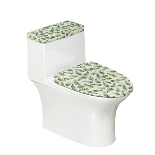 Toilet Seat Protector Fern Leaf Pattern 2 Piece