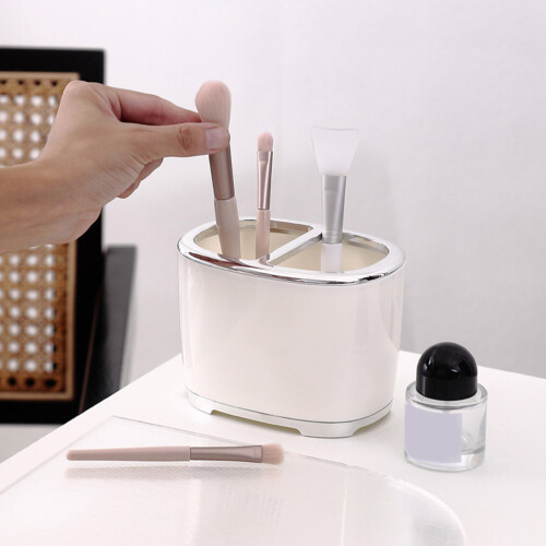 4Pcs Silver Multifunctional Toothbrush Storage Box Bathroom Organizer 2