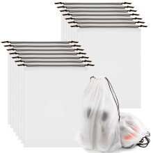24pcs Clear Shoe Bags for Travel, 15.7" x 11.8" Waterproof Dust Bags with Drawstring, Portable Storage for Men and Women