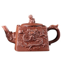 Purple Clay Teapots Master Hand Carved Teapot With Tea Infuser Green Tea Filter Kettle Tea Accessories Chinese Kung Fu Tea Set