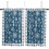 Blue Christmas Kitchen Curtains Rod Pocket 2 Panels 52x63 1